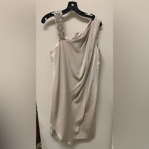 Beige satin dress